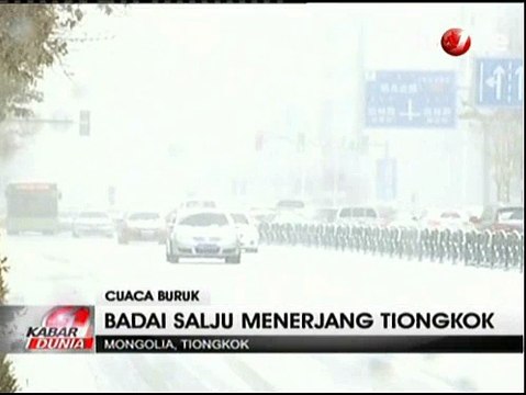 Badai Salju di China Sebabkan Semua Transportasi Umum Ditutup