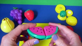 Toy Cutting Velcro Fruit Watermelon Grapes Pear Pineapple Strawberry