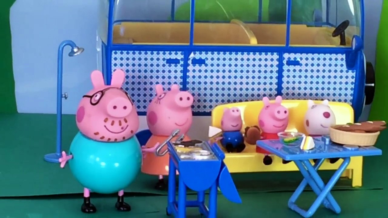 Peppa Pig New Toys English Episodes Peppa Camping In Camper Van ft. Bing Bong Song! HD Vid