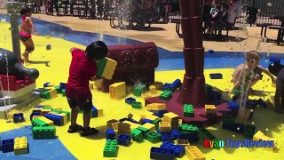 Ryan plays with giant lego at Legoland Discovery Center!