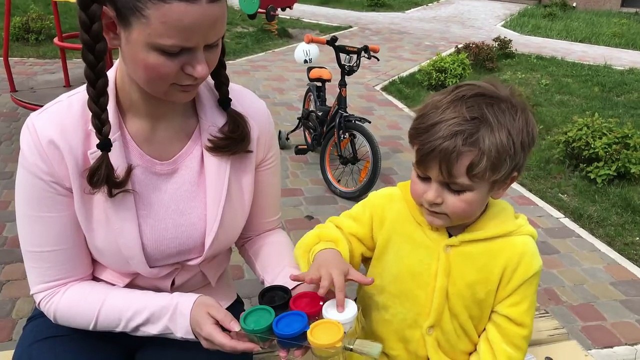 Learn colors with color paint | Finger Family nursery rhymes song. Learning colors video f