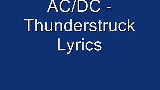 AC/DC Thunderstruck Lyrics