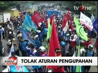 Ribuan Buruh di Sejumlah Daerah Berunjuk Rasa Tolak PP Pengupahan