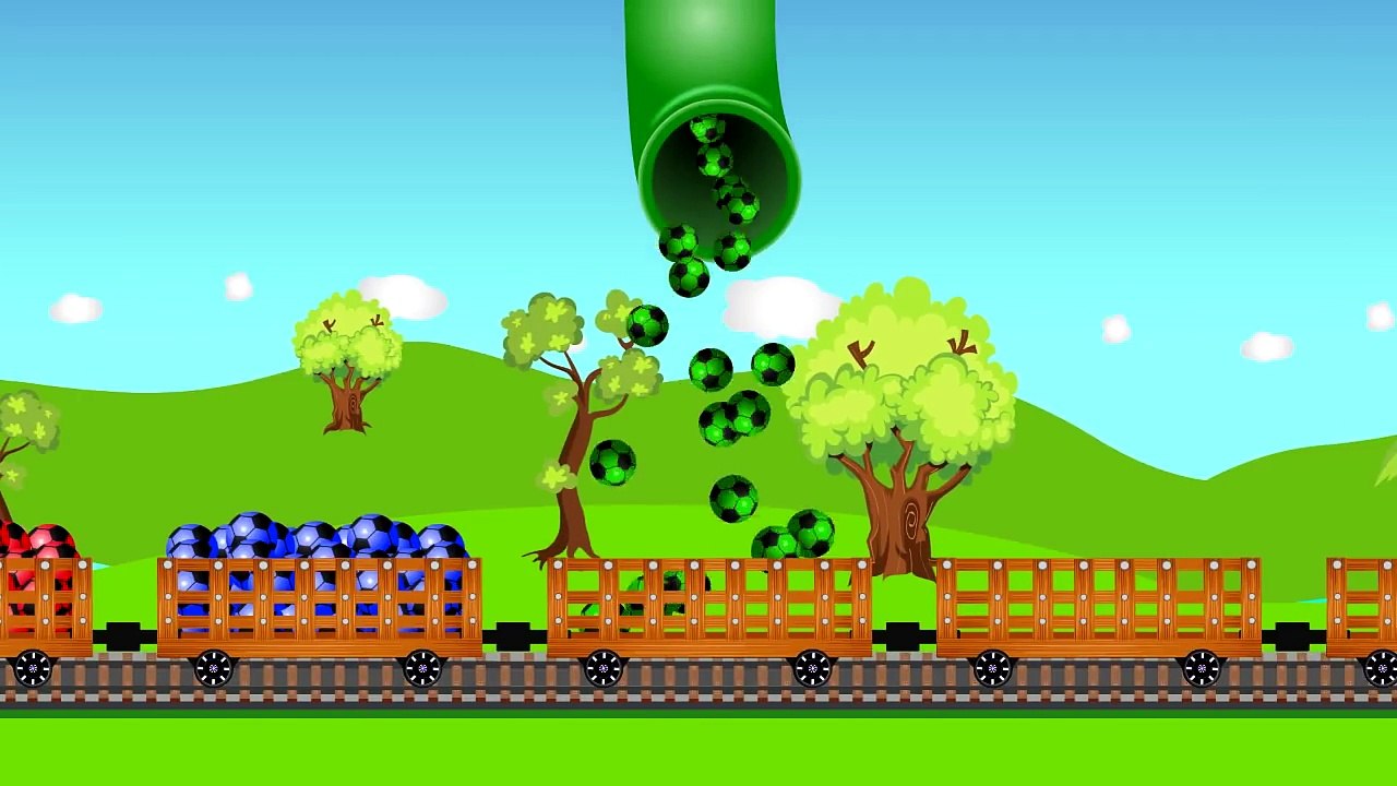Captain America Train Collect Soccer Balls Trains Video For Kids