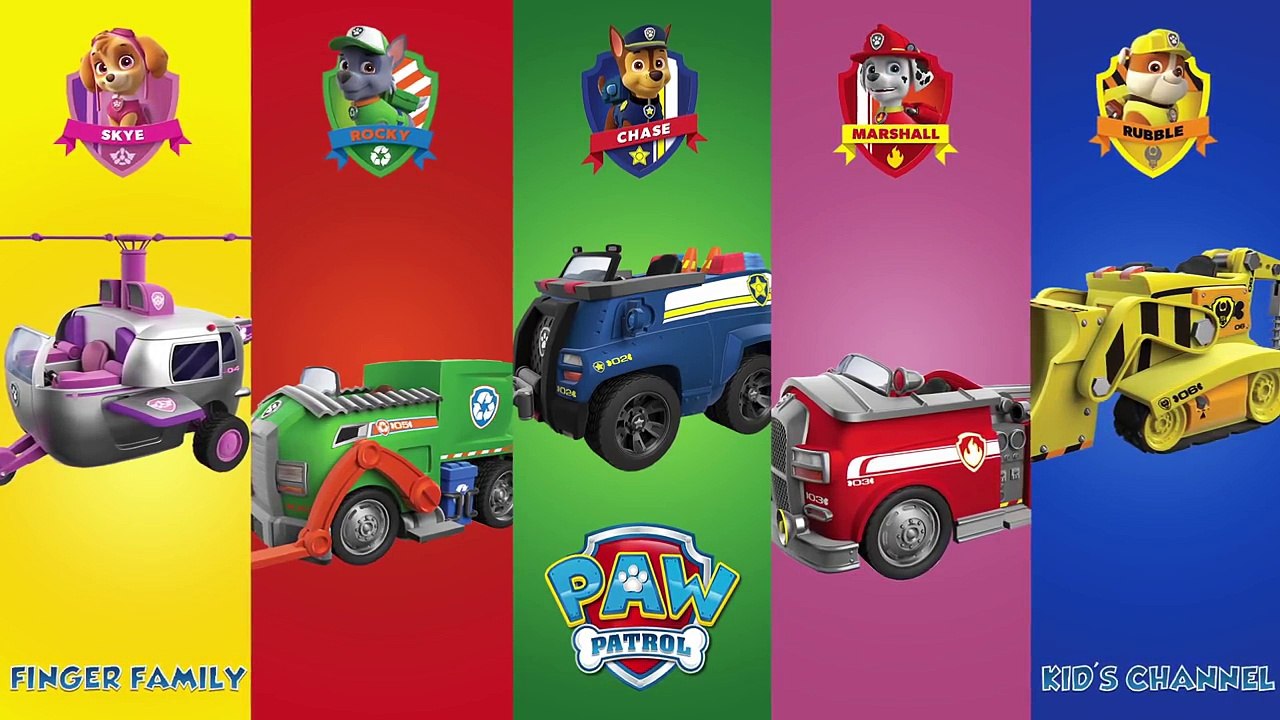 PAW PATROL TRUCK VERSION Finger Family Daddy Finger Nursery Rhyme with Lyrics Karaoke
