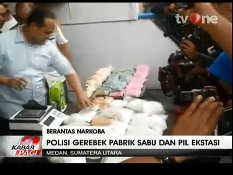 Polisi Gerebek Pabrik Sabu dan Pil Ekstasi di Medan