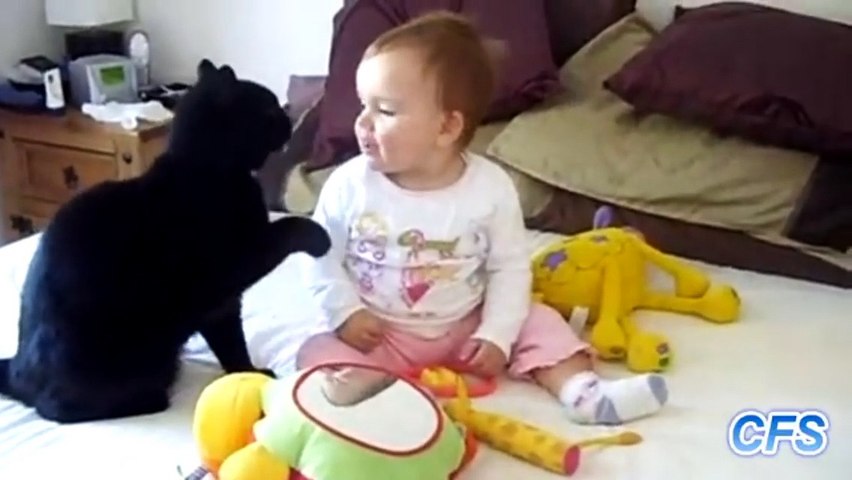 Cats Love with babies compilation