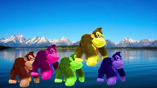 Animated Cartoon Gorilla Finger Family Rhymes For Children | Finger Family Songs