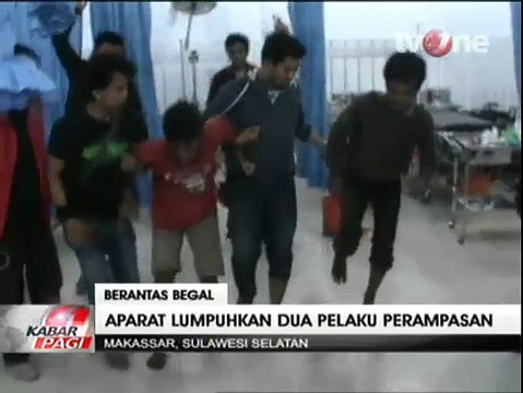 Polisi Lumpuhkan Dua Begal Sadis di Makassar