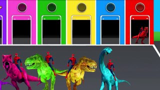 Learn Colors With Dinosaurs And Spiderman For Kids Fun Videos For Toddlers