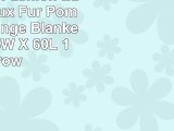 Best Home Fashion Luxe Mink Faux Fur Pom Throw Lounge Blanket  Cream  58W X 60L 1