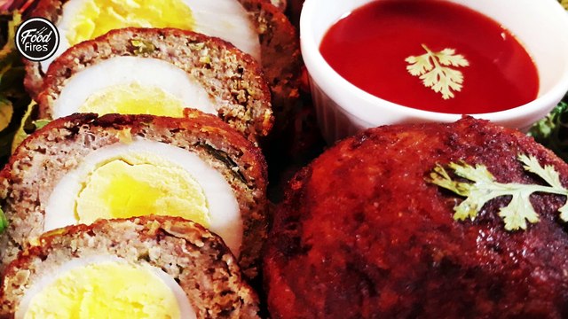 Nargisi Kofty Recipe | How to make Nargisi Kofty | Homemade Restaurant-Style scotch egg recipe | Food Fires