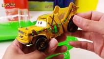 Learning Color Special Disney Pixar Cars3 Lightning McQueen Mack Truck Car Slime for kids