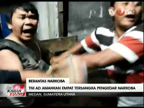 TNI AD Gerebek Sarang Bandar Narkoba di Medan