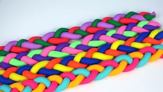 DIY How To Make Colors Play Doh Braids Modelling Clay Mighty Toys Learn Colors