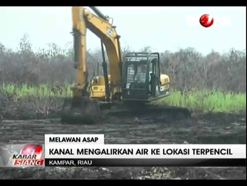Pembuatan Kanal Air di Lokasi Kebakaran Lahan Terus Dikebut