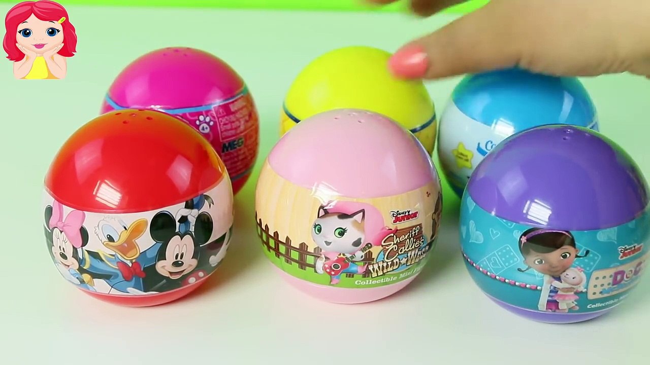 Huevos Sorpresa de Mickey Mouse Spongebob Doctora Juguetes Sheriff Callies Care Bears Surp