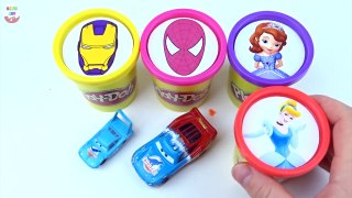 Сups Stacking Toys Play Doh Spiderman Cars 3 Lightning McQueen Prinsessan Sofia Learning C