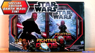 STAR WARS Fighter Pods Squinkies Darth Maul Collectible Tin Set YODA, Jabba the Hutt Bluco