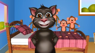 Five Little Monkeys Jumping On The Bed Nursery Rhymes | Tom Cat Animation Rhymes for Child