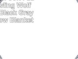79x94 Queen Soft Faux Mink Howling Wolf Full Moon Black Gray Plush Throw Blanket