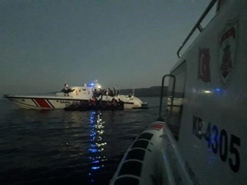 42 Mültecinin Kurtarılma Anı Kameralara Yansıdı