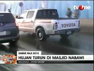 Hujan Turun di Masjid Nabawi, Suhu Madinah Sejuk