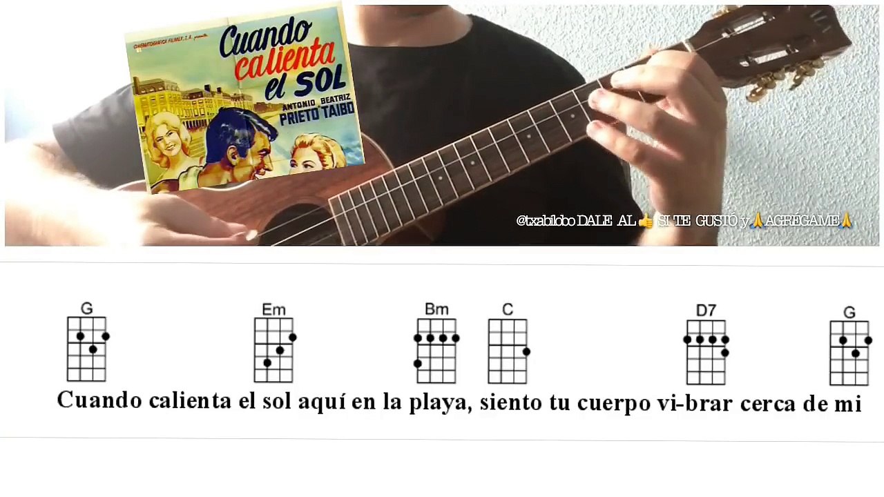 CUANDO CALIENTA EL SOL - RAFAEL GASTÓN - UKELELE TUTORIAL