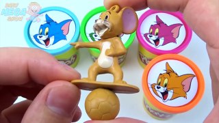 Tom and Jerry Toys Surprise Play Doh Cups Clay Rainbow Colours in English for Kids