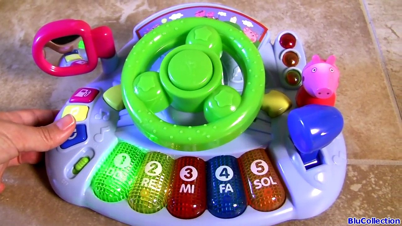Drive Peppa Pig Car Piano Driver with Songs Lights n Sounds Juguete de Pocoyo Volante Mus