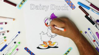 Daisy Duck Donald Duck Disney Charers Coloring Page HD Video For Kids