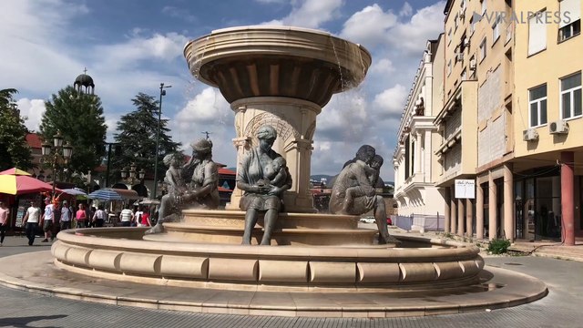 Bronze Sculptures In Skopje, Macedonia