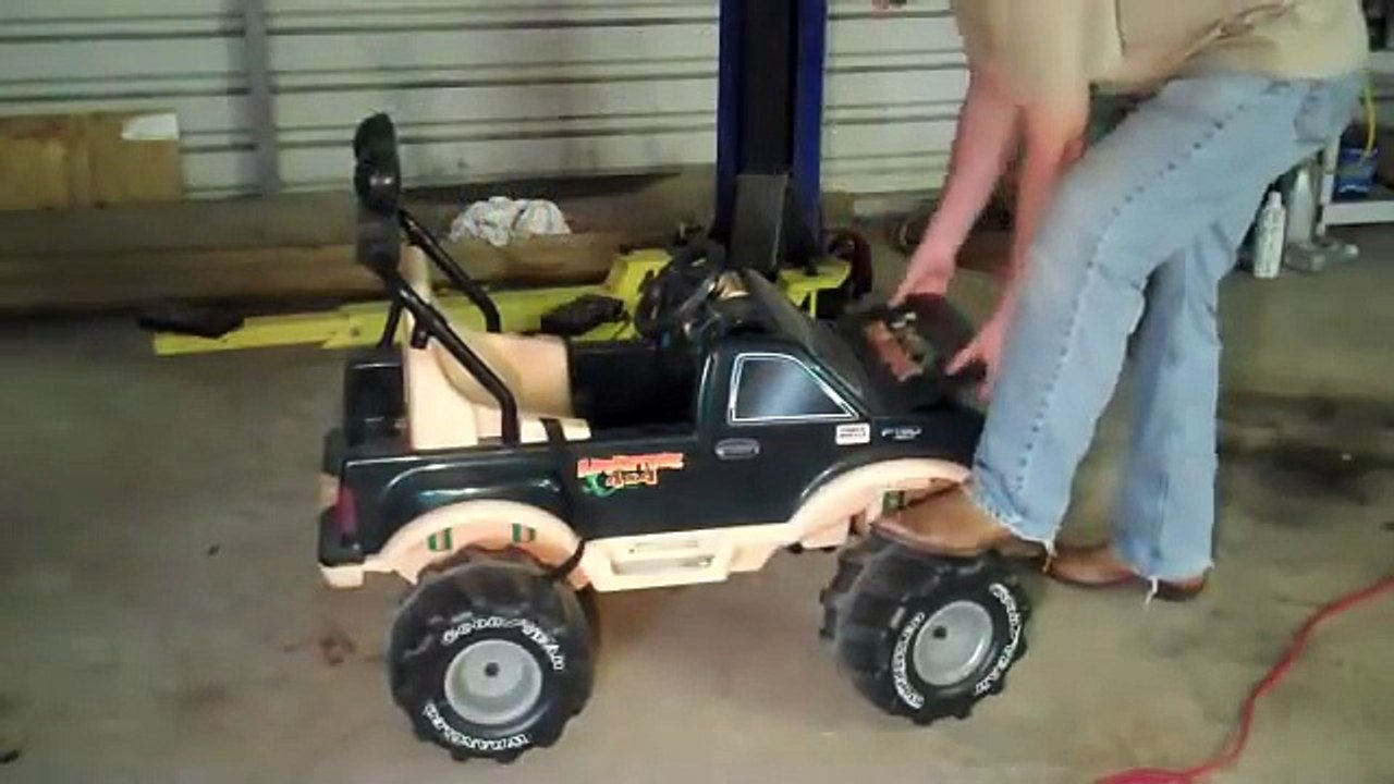 Car Battery in a Power Wheels Monster Truck