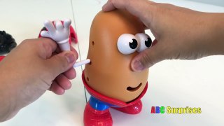 Learn Body Parts for Kids With MR POTATO HEAD, Chocolate Surprise Eggs, FROZEN, And Sponge