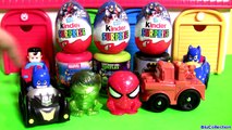 (타요) Tayo Garage with Disney Cars Avengers Spiderman Mashems Batman 디즈니카 어벤져스 깜짝 계란 장난감 스파