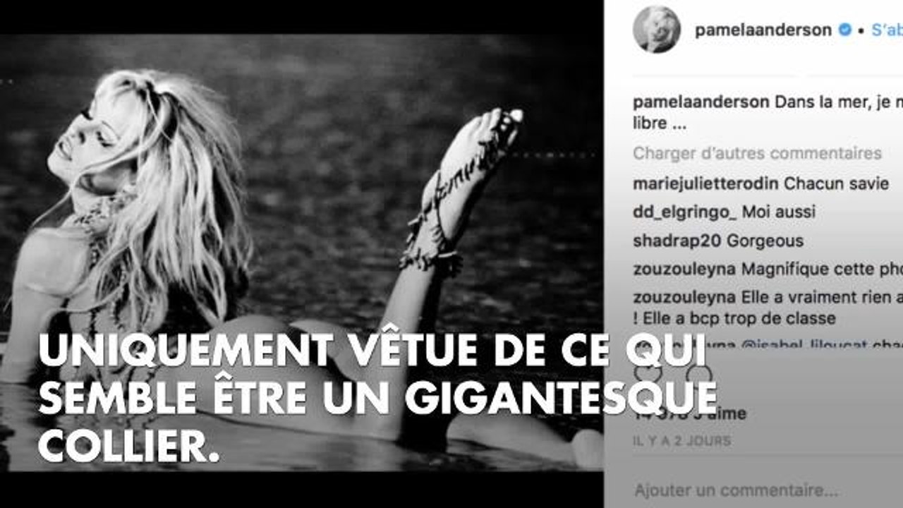 PHOTO. Pamela Anderson prend la pose les fesses à l'air dans l'eau : "Je suis libre"