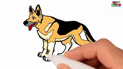Dog Drawing and Coloring Book for Children | Animal Coloring Pages for Kids