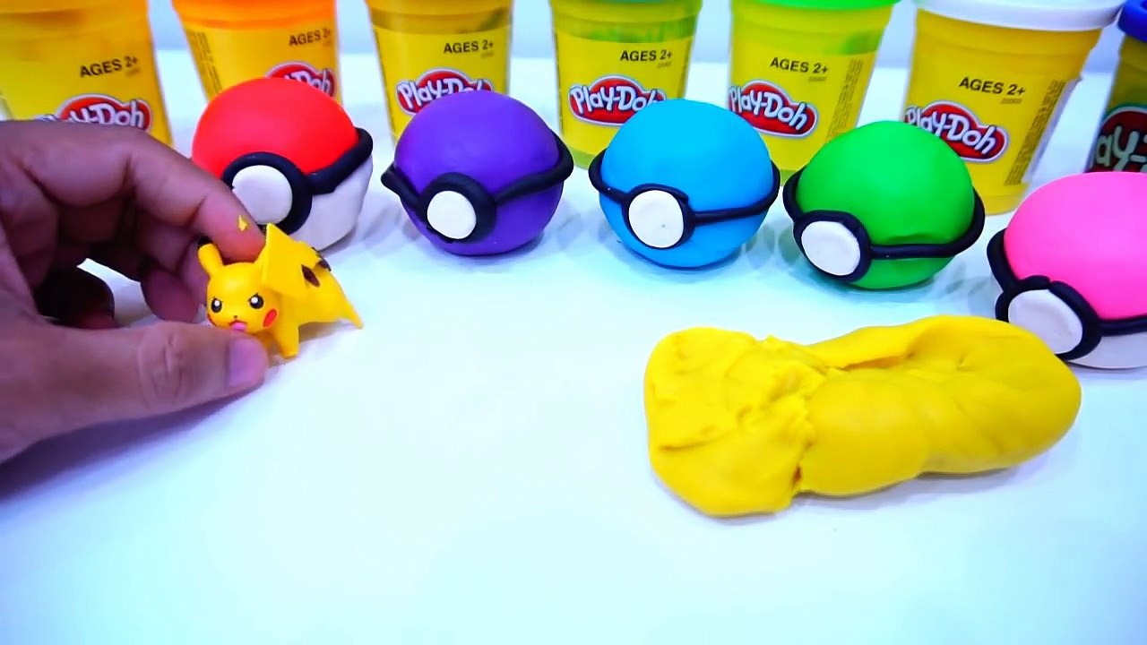 Play Doh Pokemon go with Colours Surprise pokeball l Learn colors Play doh collection for