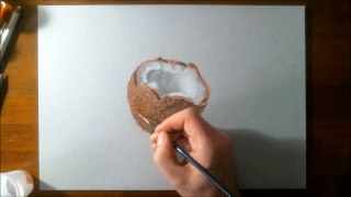 Amazing Drawing 3D Coconut
