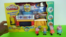 Pig George e Familia Peppa Pig comendo Pizza de Massinha de Modelar Play Doh Em Portugues!