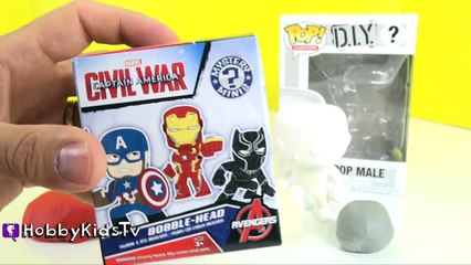 Play Doh Funko Iron Man Blank Build! Funko Blind Box HobbyKidsTV