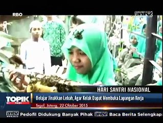 Ratusan Santri di Tegal Belajar Jinakkan Lebah