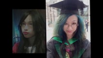 Photo a day  for 8 years rainbow hair timeline