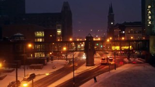 April snow storm melting time lapse