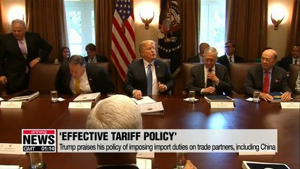 Trump heaps praise on his administration's tariff policy