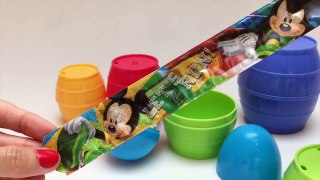 Learn Colours & Sizes with Nesting Stacking Cups Surprise Eggs Toy Videos
