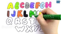 Alphabets Coloring and Drawing abcdefghijklmnopqrstuvwxyz Alphabet Learning for Kids ABC Party