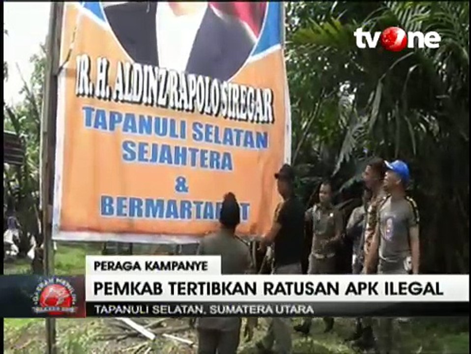 Pemkab Tapsel Copot Ratusan APK Ilegal
