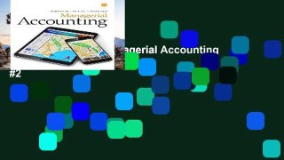 About For Books  Managerial Accounting  Best Sellers Rank : #2