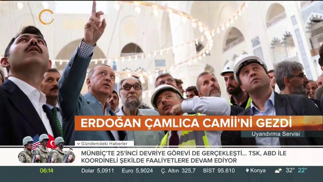 Erdoğan Çamlıca Camii'ni gezdi